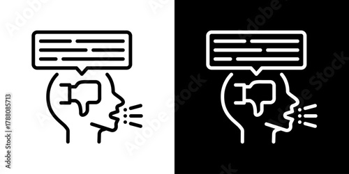 Complaint Icon Line Styles Vector Illustration 