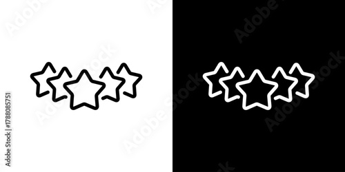 Stars Icon Line Styles Vector Illustration 