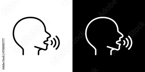 Voice Icon Line Styles Vector Illustration 