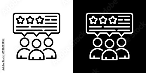 Customer Feedback Icon Line Styles Vector Illustration 