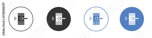 Smart lock icon pictogram set. Vector icon designs
