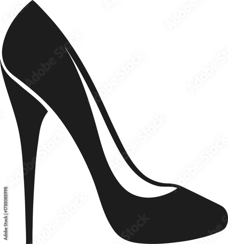  Stilettos silhouette  vector black , white background  silhouette vector icon , black and white , white background , white background