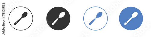 Spoon icon pictogram set. Vector icon designs