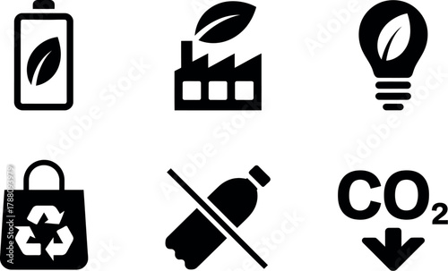 Set of ecology and environmental protection icons