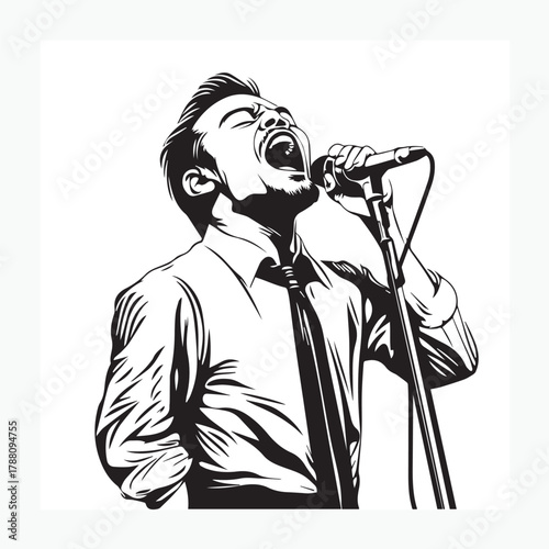 singer with microphone