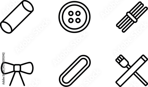 Collection of sewing and crafting related icons