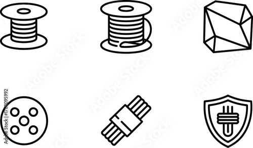Various electrical components and accessories isolated