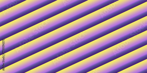 A vibrant diagonal striped pattern featuring a smooth gradient transition between deep purple and bright yellow shades.