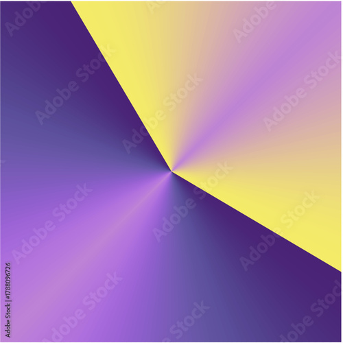 A smooth gradient transitions from a deep purple to a pale yellow with a soft focus radiating from the center point creating an abstract visual experience.