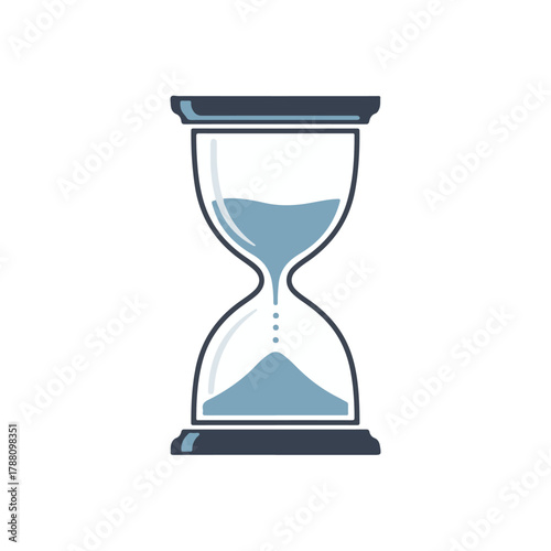 Hourglass icon illustrating passing time, deadline, countdown