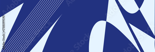 Bright navy blue dynamic abstract vector background with diagonal lines