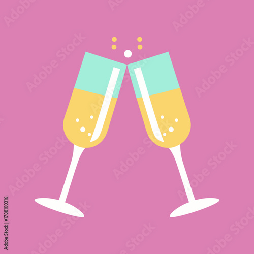 two glasses of champagne