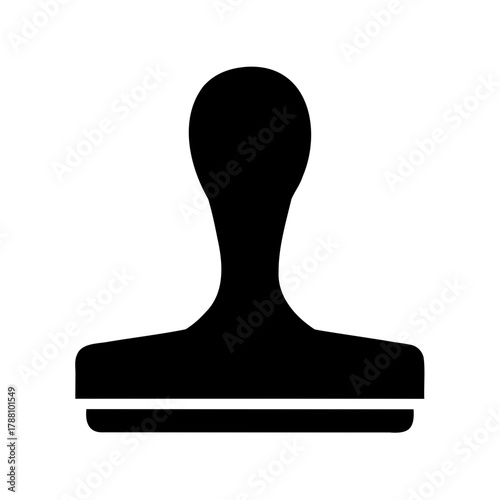 Traditional rubber stamp icon for office and document use Vector, illustration