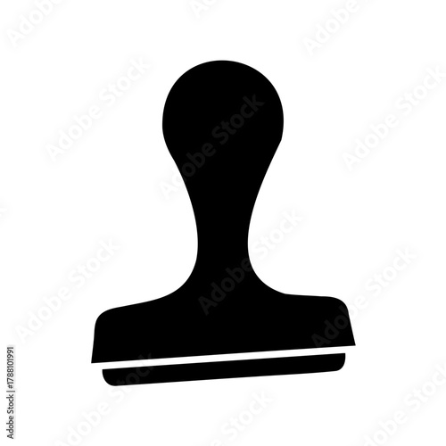 Rubber stamp icon for official approval and document marking Vector, illustration