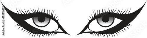 vector illustration of a face
