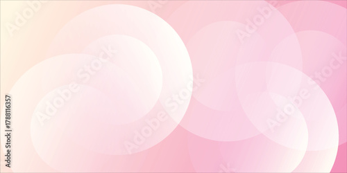 Soft pastel abstract background with overlapping translucent circles in pink and peach tones — ideal for beauty, wellness, baby products, or romantic themes eps10
