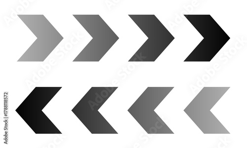 Gradient Arrow from Light to Dark Representing Process and Progress
