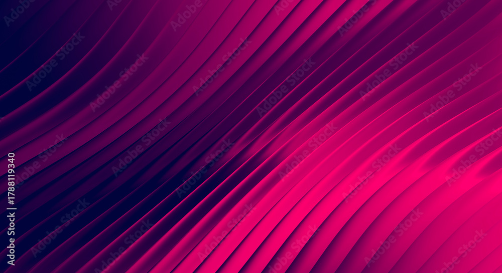 Fototapeta premium Abstract background with flowing lines and curves in vibrant pink and deep purple, creating a sense of movement and depth, perfect for digital art and design