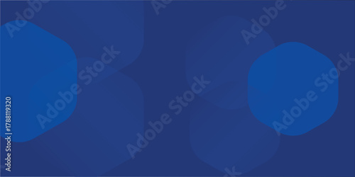 Modern abstract blue background with glowing geometric lines. Blue gradient hexagon shape design. Futuristic technology concept.