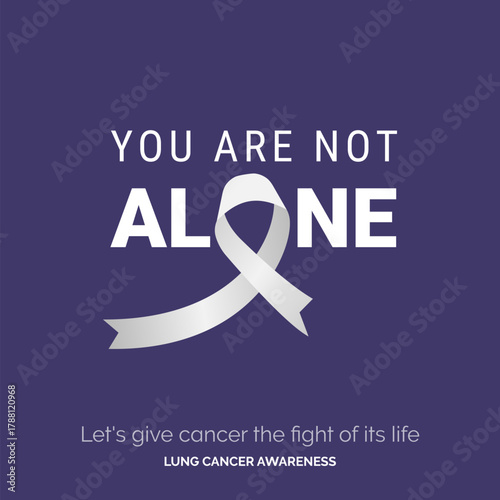Illustrating Hope. Vector Background Lung Cancer
