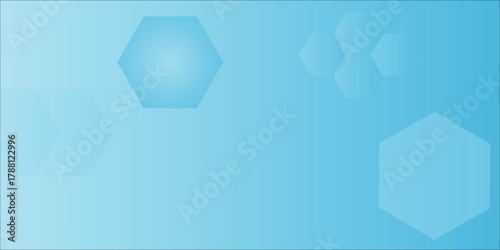 Abstract blue technology digital hi tech hexagons concept background. Space for your text