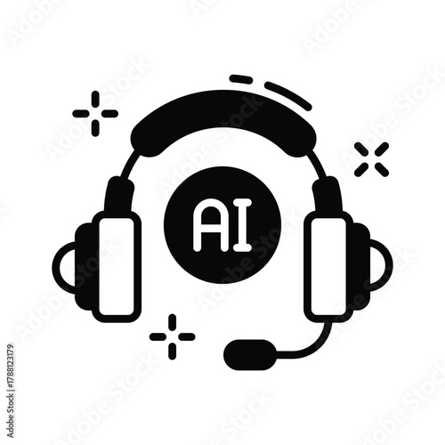 Take your hands on this amazing icon of ai technology in modern style