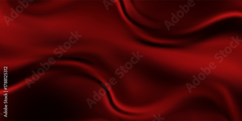 Red Curtain Opening Isolated Celebration Event Backdrop. Wallpaper Vector Iridescent red gradient. Holographic foil. Abstract background. Creative neon template for banner