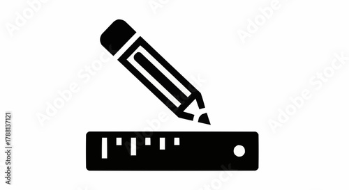 Creative process design blueprint sketching with pencil and ruler, symbolizing innovation and precision for business planning and development.