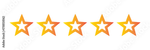 5 Star Rating Icon: Customer Review, Quality Feedback, Best Choice