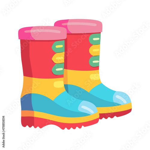 Snow Boots Vector Icon Illustration