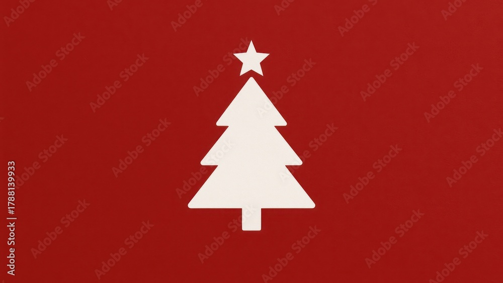 Fototapeta premium Minimalist festive red background, desktop wallpaper