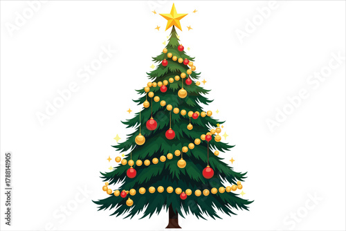 A beautifully decorated Christmas tree