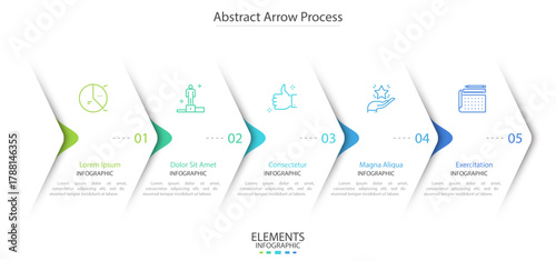 Abstract Arrow Process Infographic Three Steps