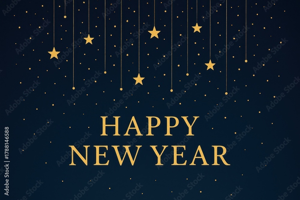 Naklejka premium Elegant New Year celebration illustration background