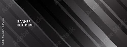 Banner background gray and black gradations slash shape.modern background.abstract .vector eps 10
