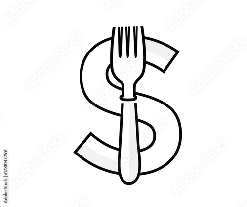 dollar food finance icon