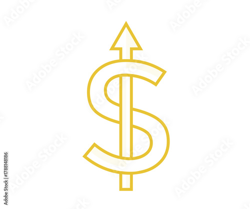 Dollar Sign with Arrow Illustration