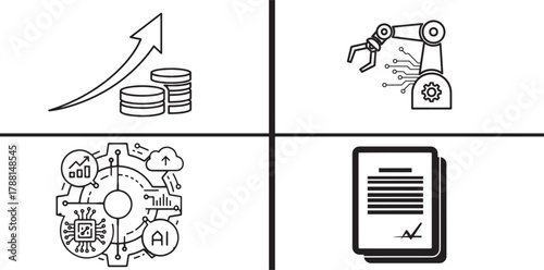 Vector illustration of a set of tools