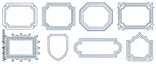 Collection of decorative, ornate, and unique outline frames and borders