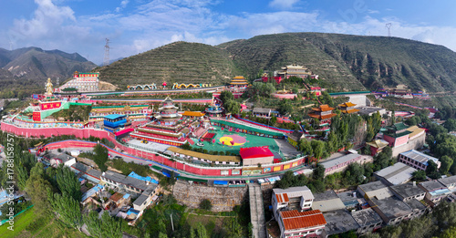 Canvas Print Huangzhong District, Xining City, Qinghai Province, Kunlun Shengdu Zhamalong Fen