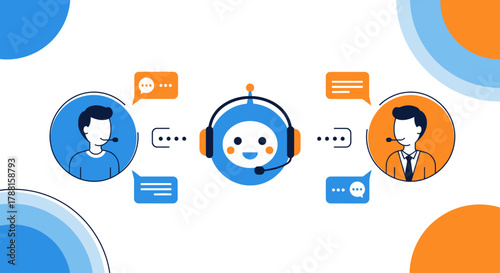 Automated Customer Support Chatbot Interaction with Human Agents and Users