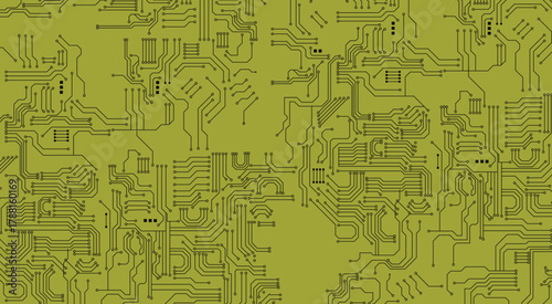 Circuit Board Technology Information Pattern Concept  Data Infographic Design Illustration. 