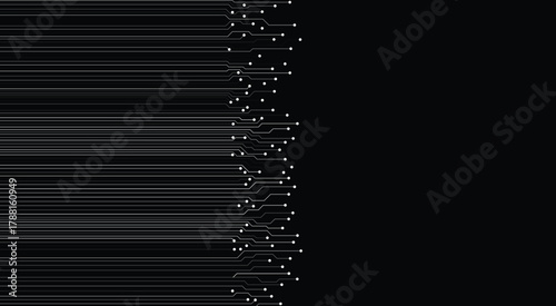 Circuit Board Technology Information Pattern Concept Vector Background.