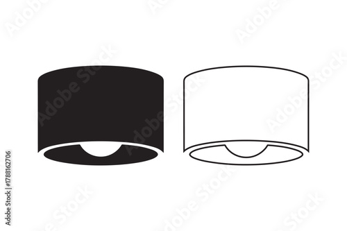 Black and white illustration of a flip top cap