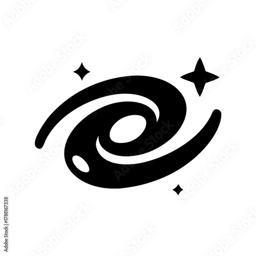 Spiral Galaxy Icon Silhouette