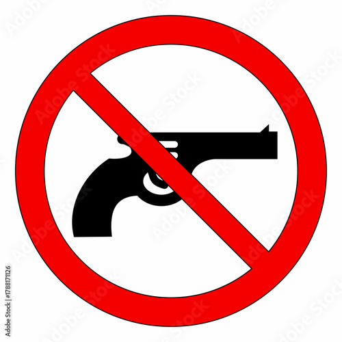 Vector No Gun Sign Symbol