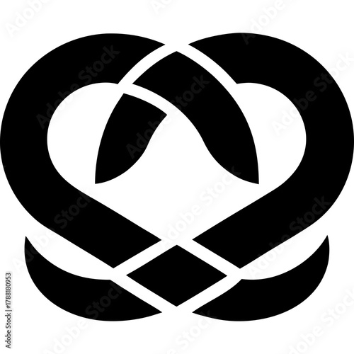 Concentric circles creating a ripple effect design on transparent background silhouette