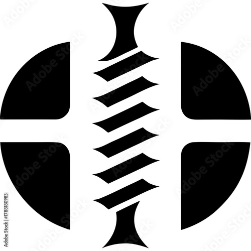 Illustration of horizontal lines and arrow shapes on transparent background silhouette