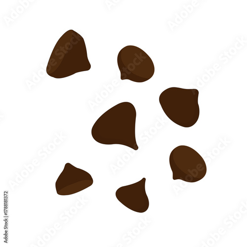 Vector mini chocolate choco chips for decoration sprinkles