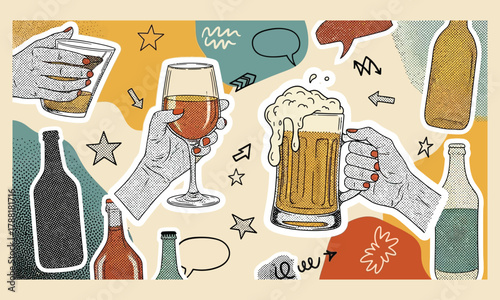 Cheers! Enjoying Drinks with Friends at a Party or Gathering